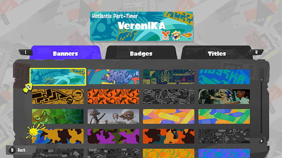 Splashtags podem ser personalizadas com uma seleção de banners, emblemas e títulos.