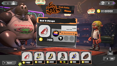Screenshot of an Inkling shopping for footwear at Crush Station.