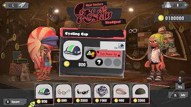 Screenshot of an Inkling shopping for hats and glasses at Naut Couture.