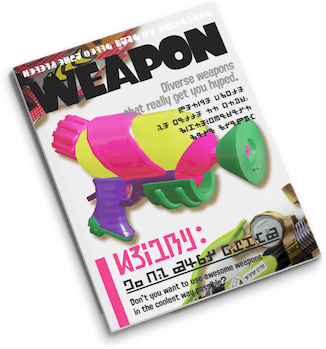 The cover of Weapon Magazine features a Splattershot on the cover