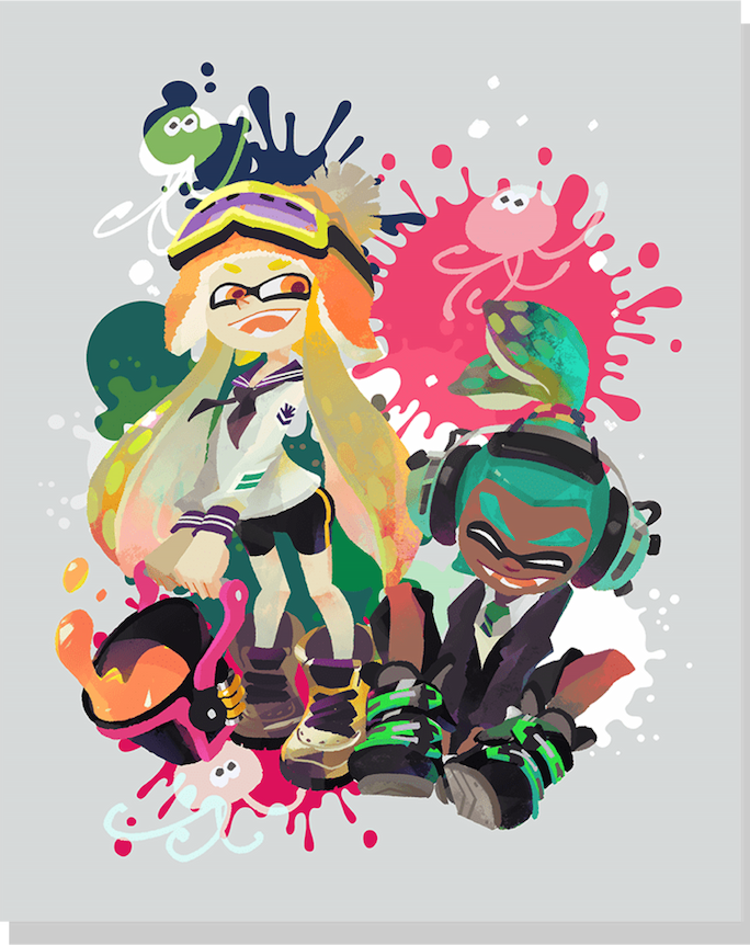 Two Inklings smile and laugh together.