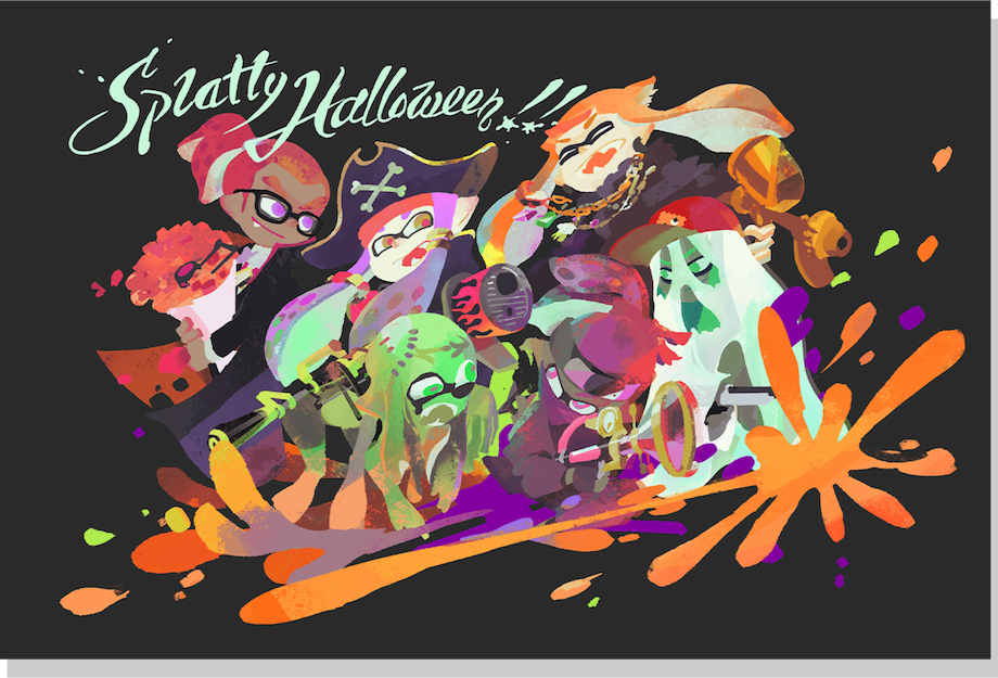 Inklings battle it out while dressed up as a pirate, ghost, zombie, and more.