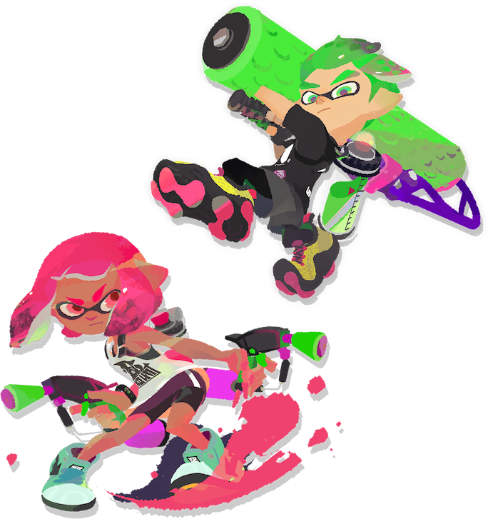 Two Inklings pose for battle.