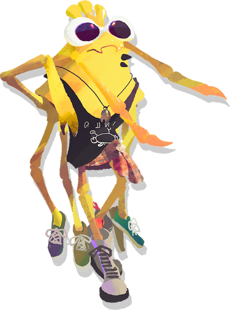 Bisk is a spider crab-like creature with a grunge style.