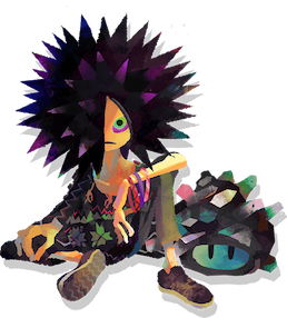 Spyke is a sea urchin-like creature with an emo style.
