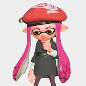 An Inkling model pairs an Annaki beret with a Toni Kensa coat