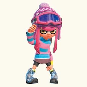 An Inkling model pairs a Tentatek Nordic hat with Skalop ice boots