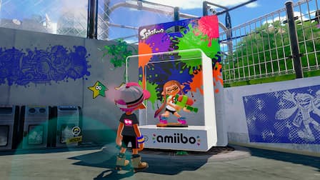 The Inkling Girl character appears after scanning the Inkling Girl amiibo