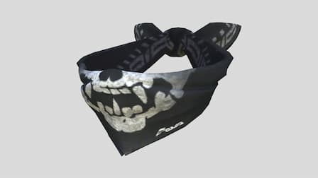 A bandana with a skull print