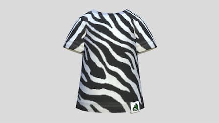 A zebra-patterned T-shirt