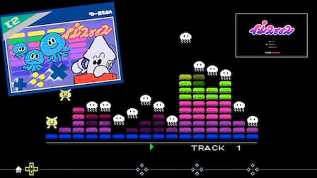 Squid Beatz is a rhythm game with a retro style